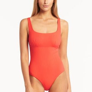 SEA LEVEL SWIM Vesper Longline One Piece- Tangerine – Seychelles